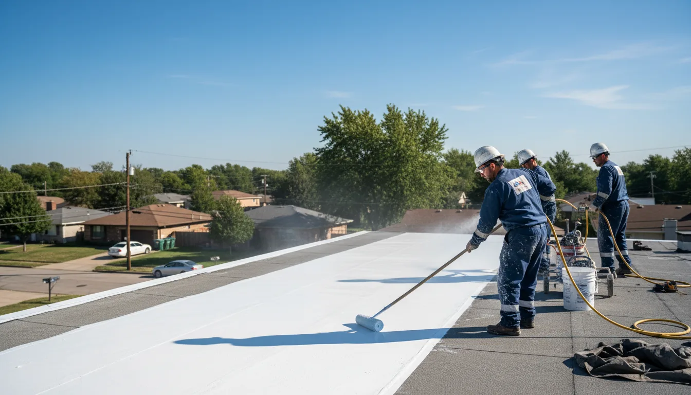 Commercial roof coating in New Baden, IL near me